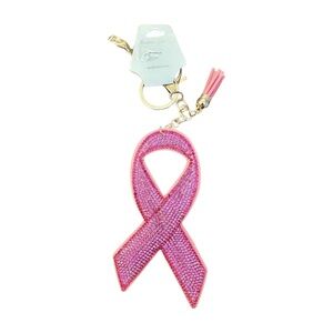Elegant Pink Ribbon Key Holder‎